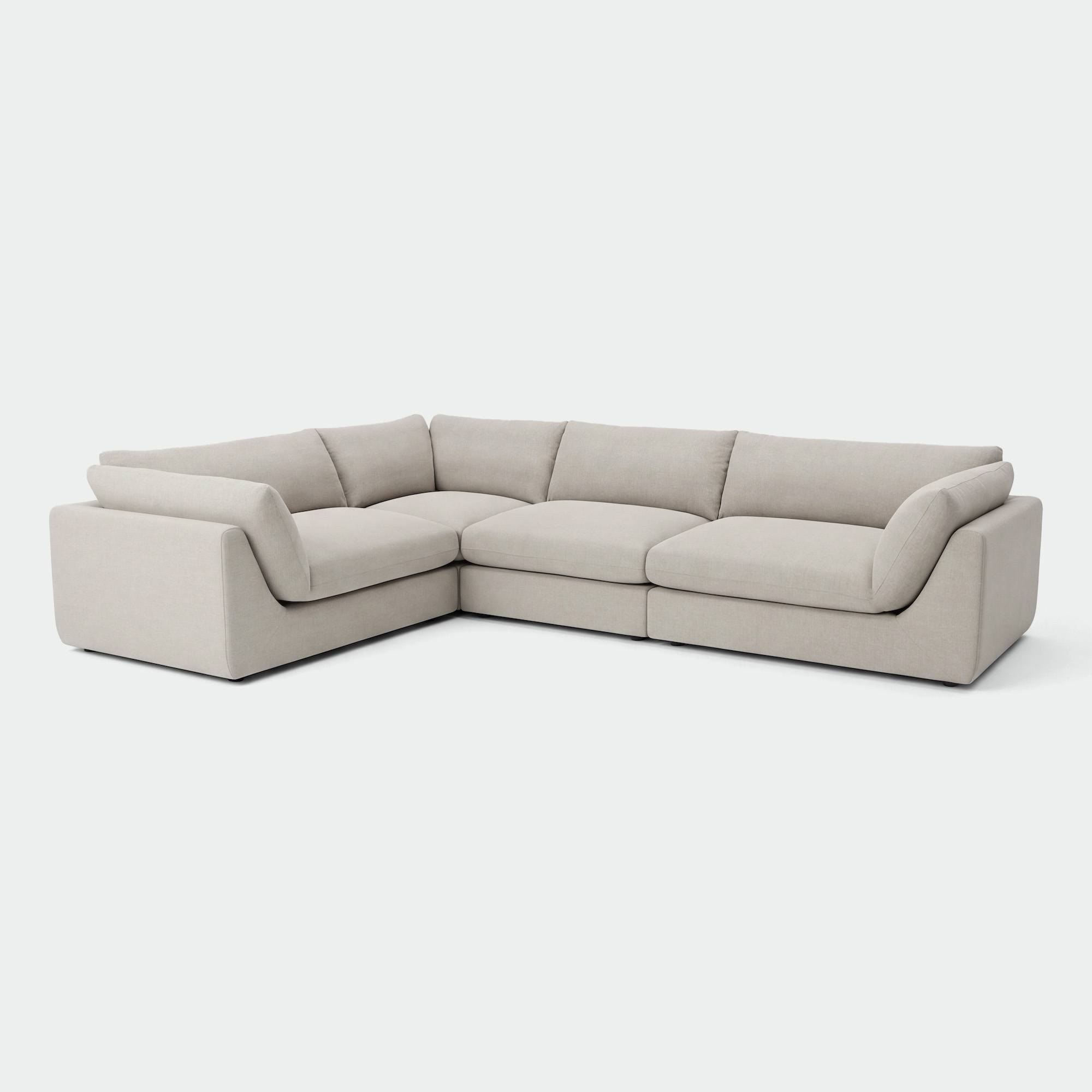 Fratti left corner sofa pebble