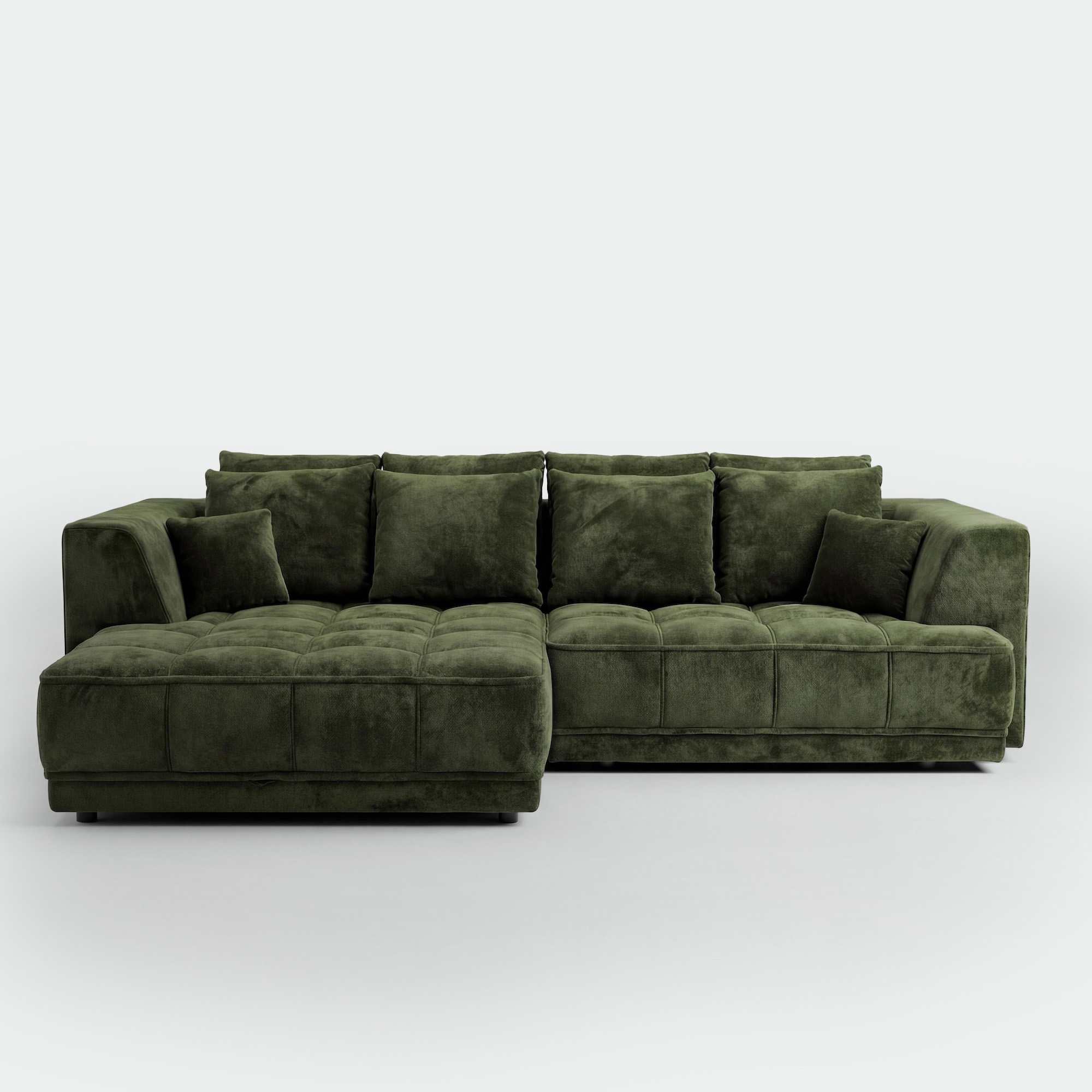 Tignes Left Corner Sofa with Storage Olive