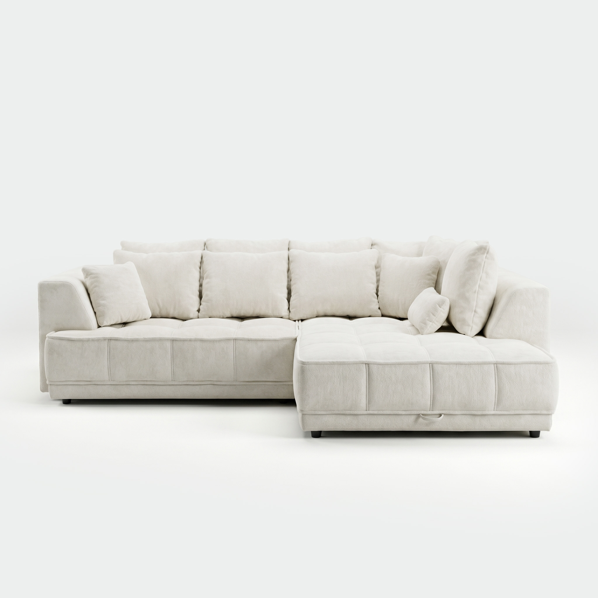 Tignes Right Corner Sofa with Storage Ivory
