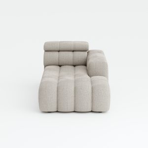 Bergamo right long chaise soft champagne