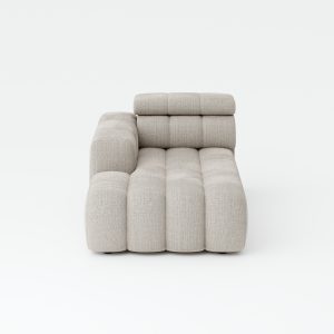 Bergamo left long chaise soft champagne